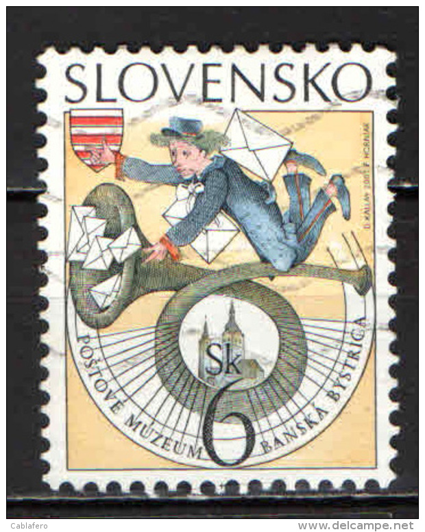 SLOVACCHIA - 2001 - Banska&acute; Bystrica Postal Museum - USATO - Usati