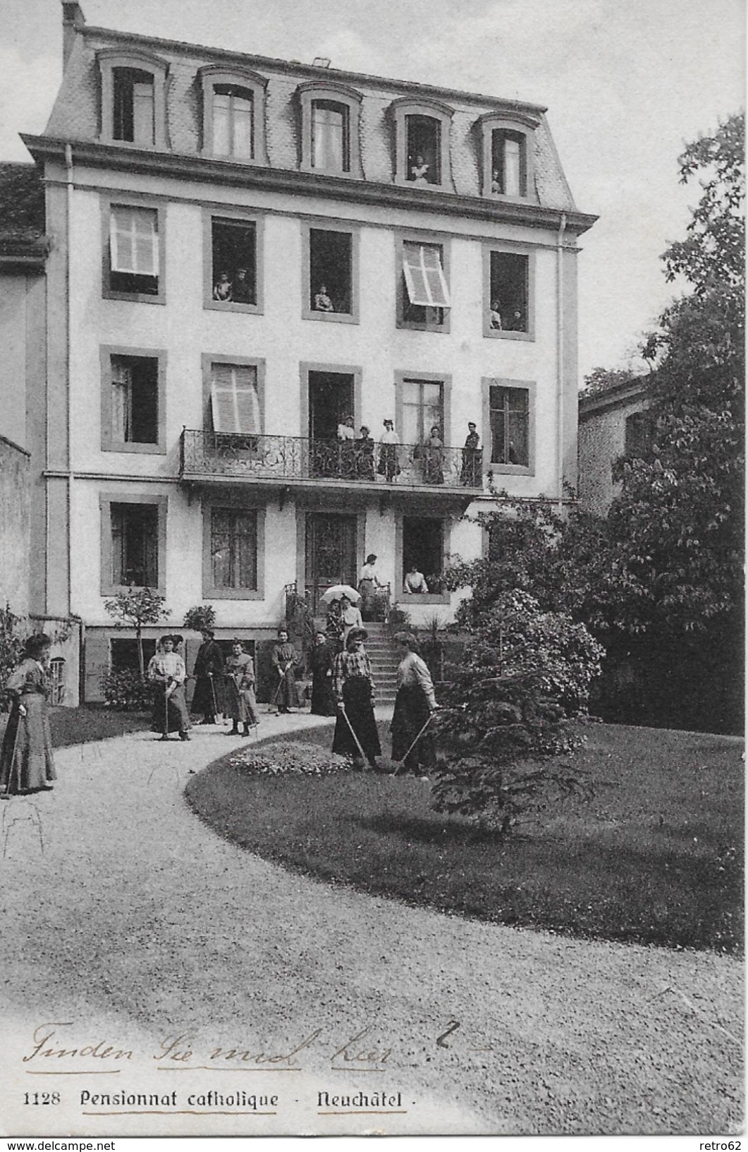 NEUCHÂTEL &rarr; Pensionnat Catholique Anno 1905 - Neuchâtel
