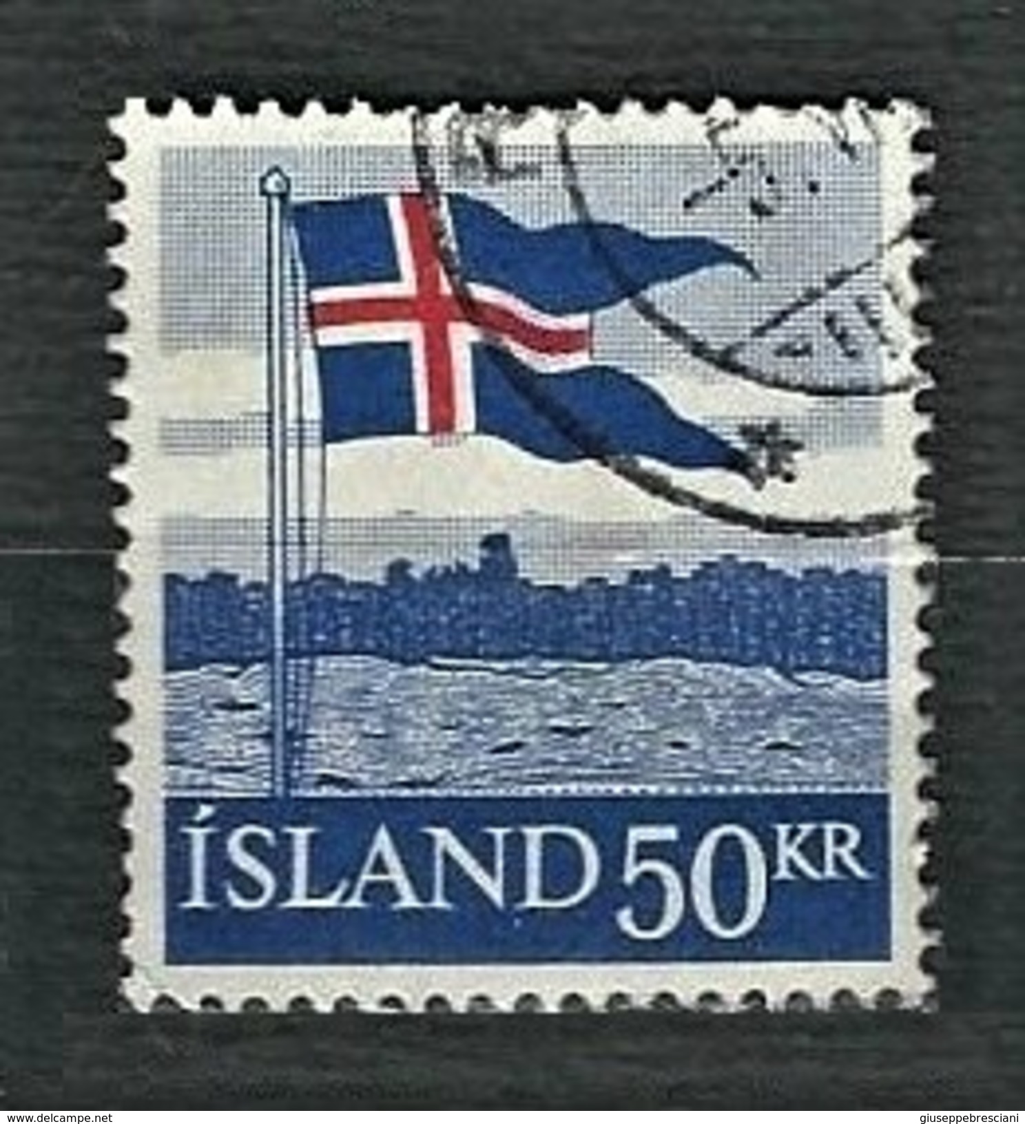 ISLAND 1958 - National Flag - Mi:IS 328 - Usati