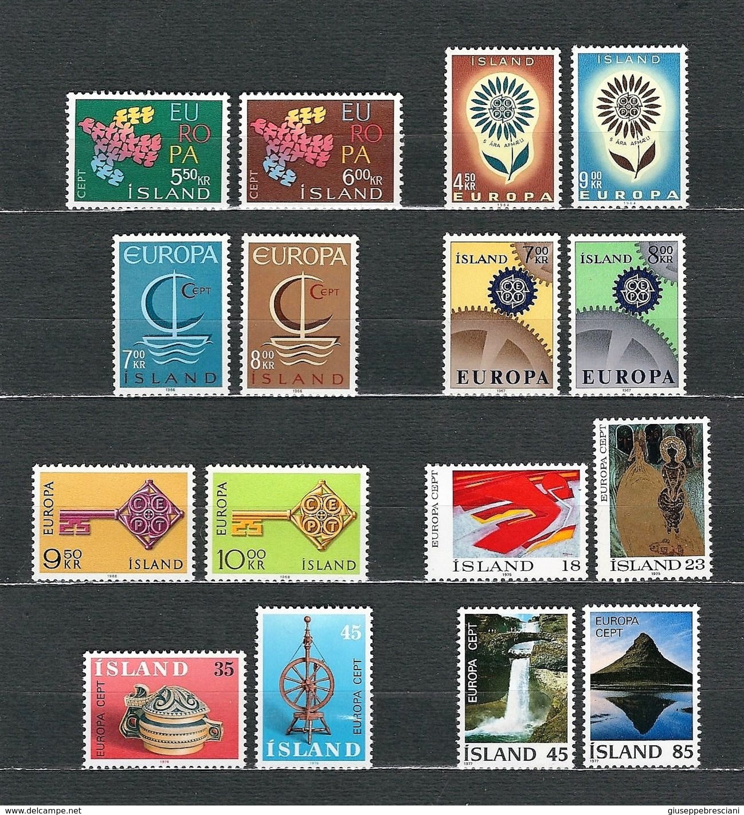 ISLAND 1961-1977 - Selection "Europa" - MH - Unused Stamps