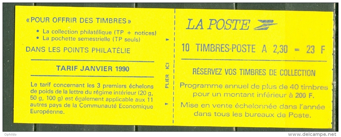 France  Carnet  2629 C1 * *  TB - Andere & Zonder Classificatie