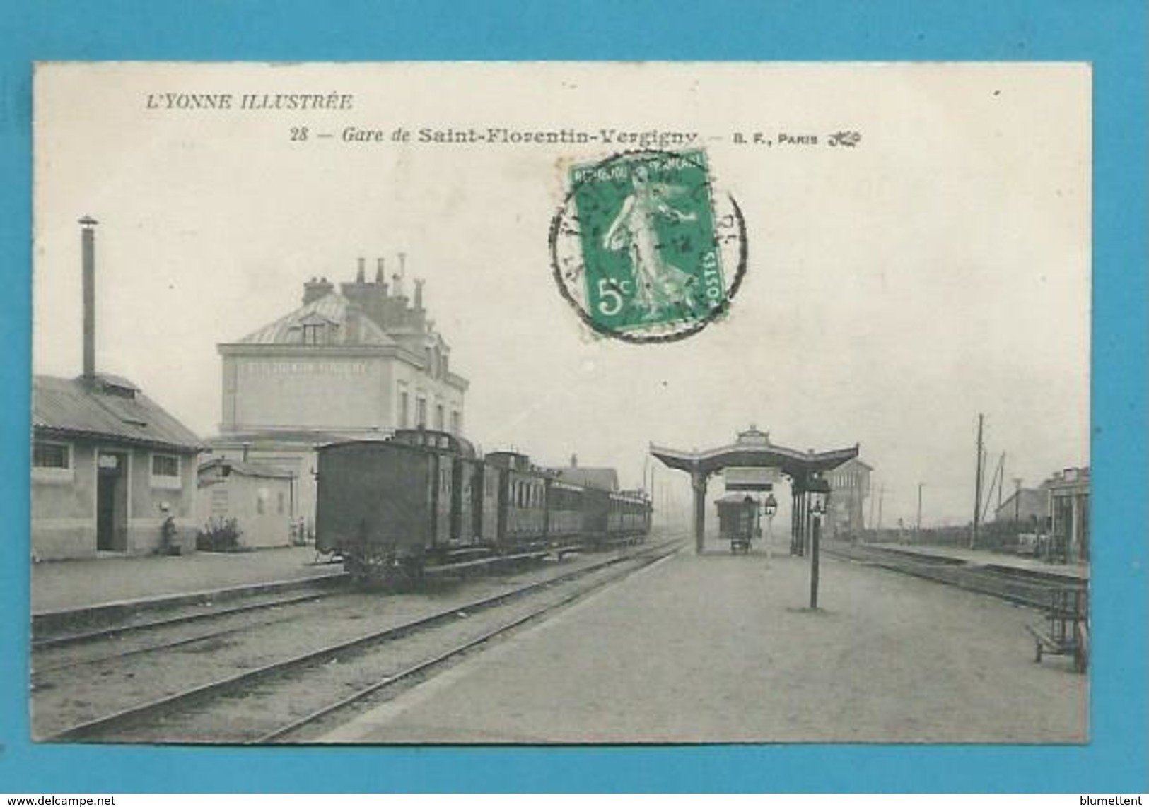 CPA 28 - Chemin De Fer Train En Gare De SAINT-FLORENTIN-VERGIGNY 89 - Saint Florentin