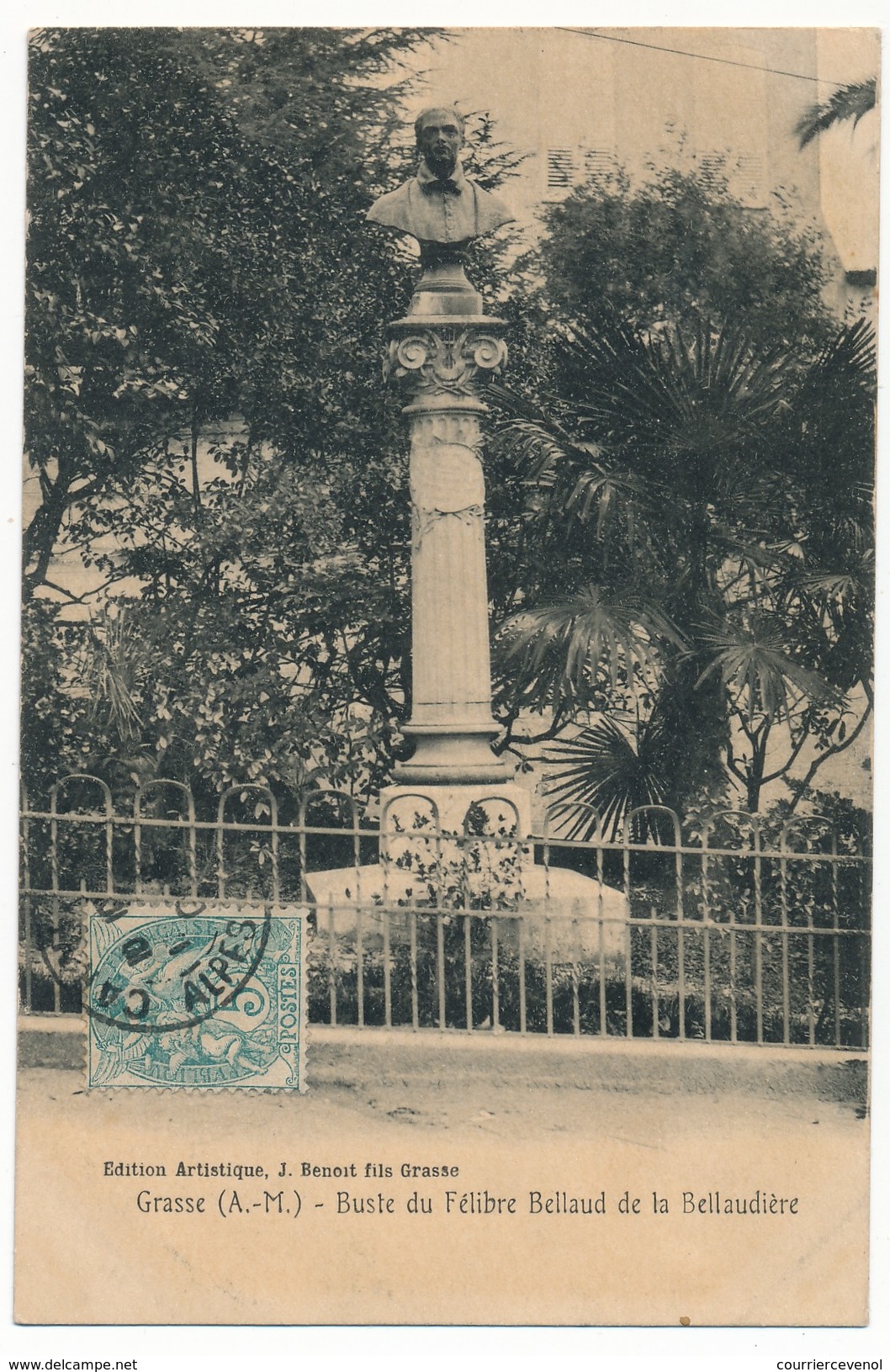 CPA - GRASSE (Alpes Mar) - Buste Du Felibre Bellaud De La Bellaudière - Grasse