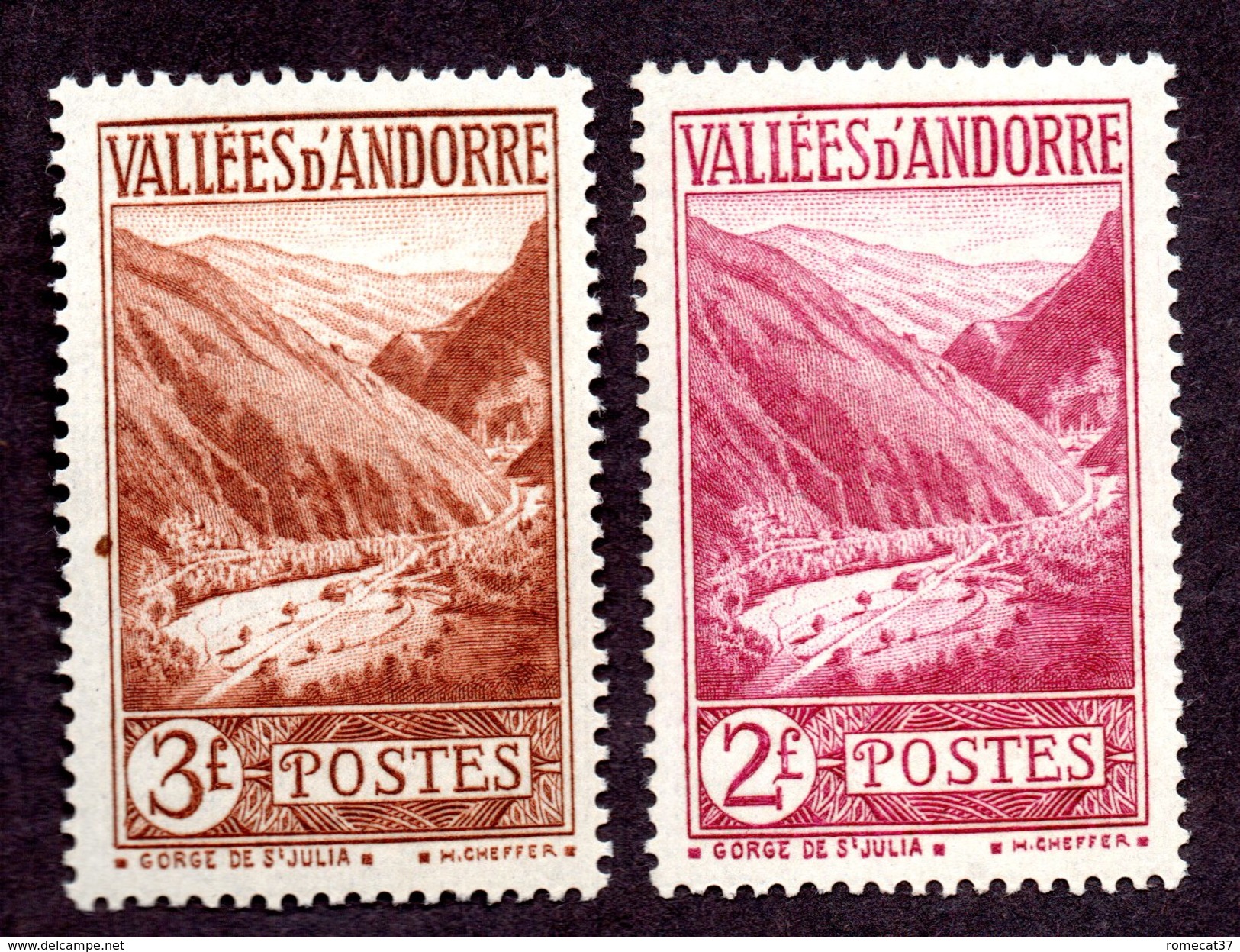 Andorre  N°41,42 N** TB Cote 56 Euros !!! - Unused Stamps