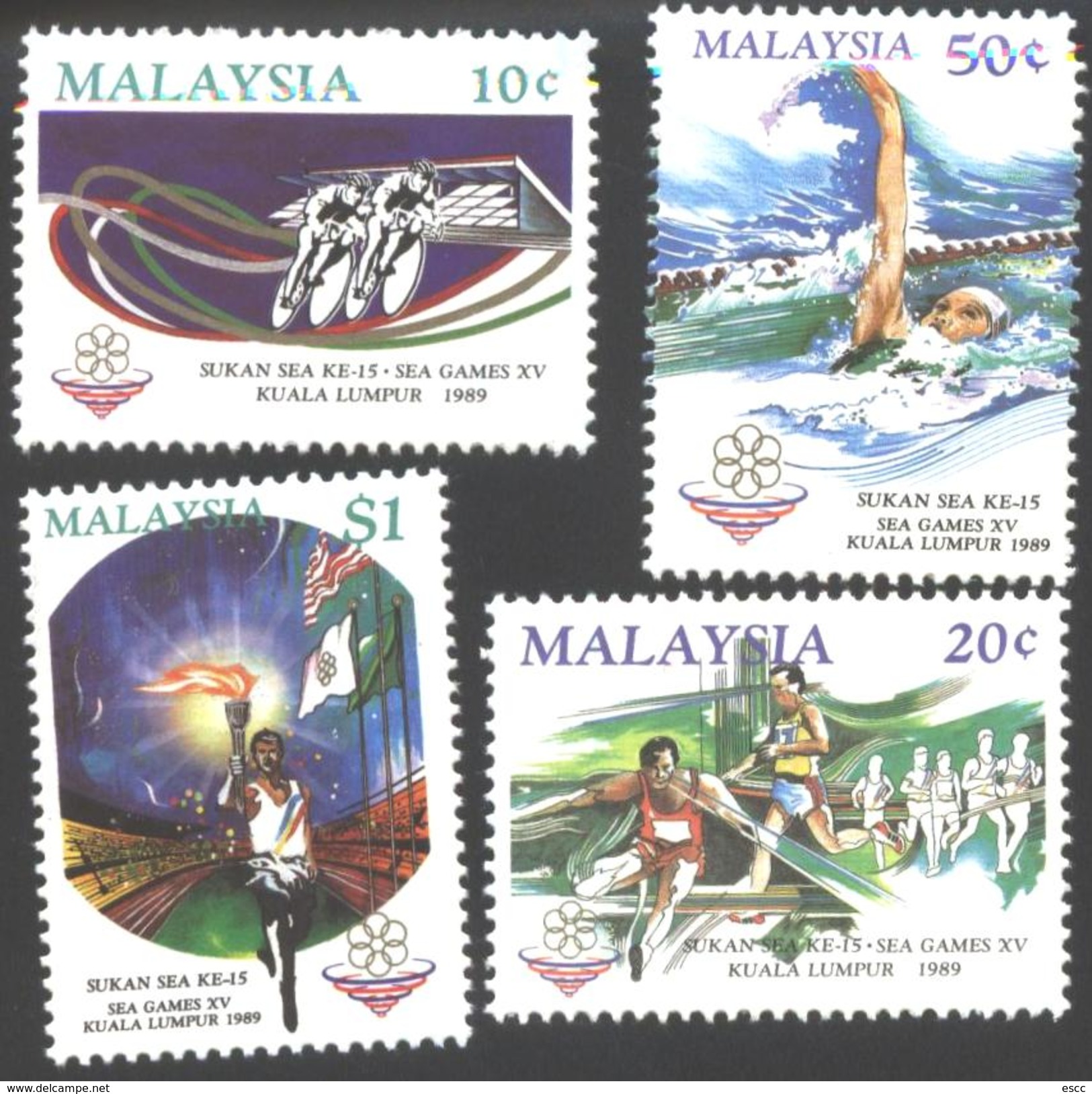 Mint Stamps Sport 1989  From Malaysia - Unused Stamps