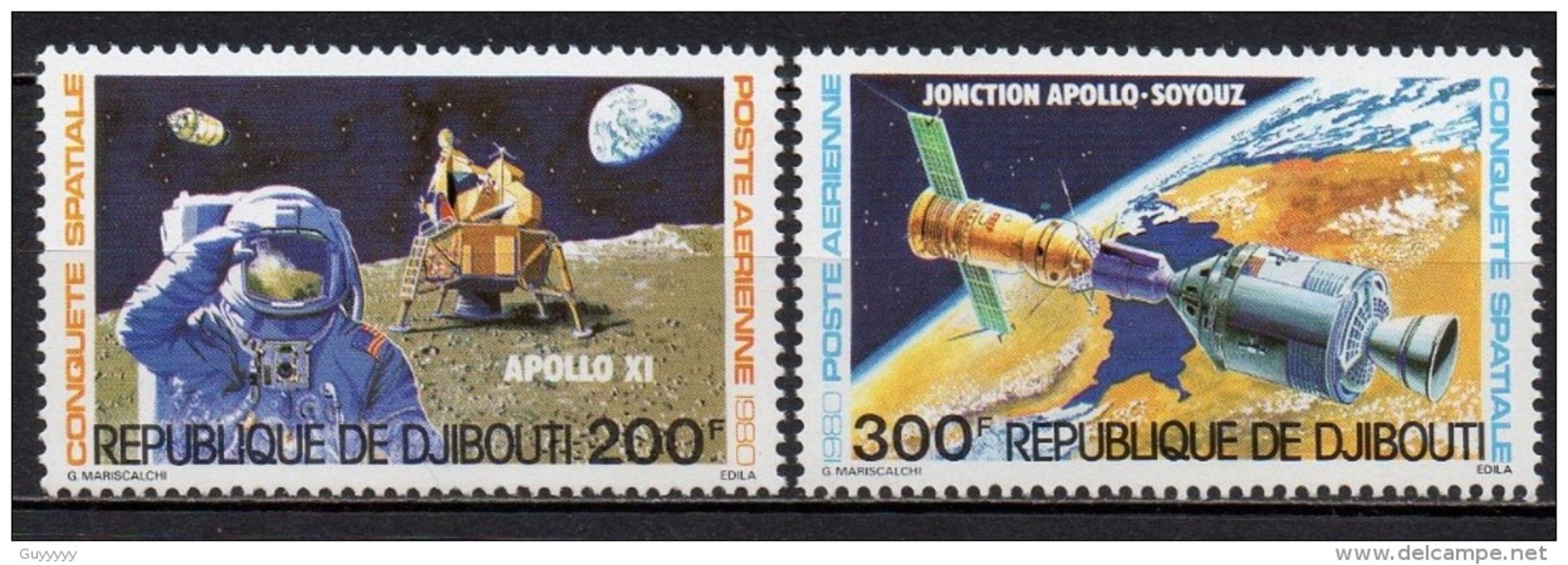 Djibouti - Poste Aérienne - 1980 - Yvert N° PA 138 & 139 **  - Conquêtes Spatiales - Djibouti (1977-...)