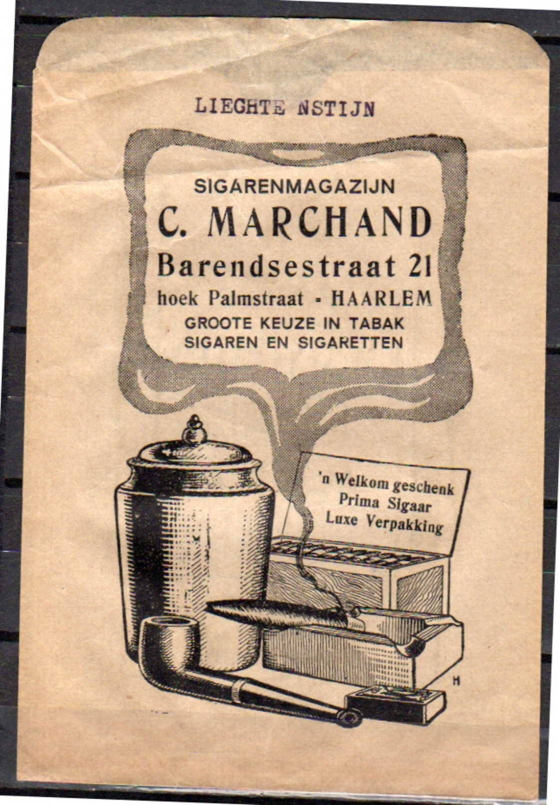 Classis Advertisement Sigarenmagazijn Marchand Barendsestraaat Palmstraat Haarlem Tabak & Cigaretten (z1) - Reclame