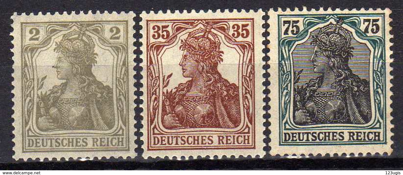 Deutsches Reich, 1918/1919, Mi 102 -104 * [180217L] - Ungebraucht