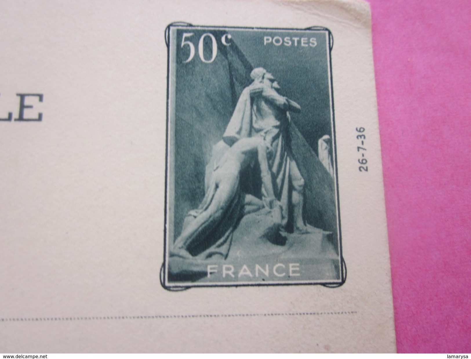 Entier Postal Entier Postaux Carte Postale 50c Vert N°7 Neuf** VIMY FRANCE CANADIAN MÉMORIAL VII 1936 Héliogravure C/20E - Standard- Und TSC-AK (vor 1995)