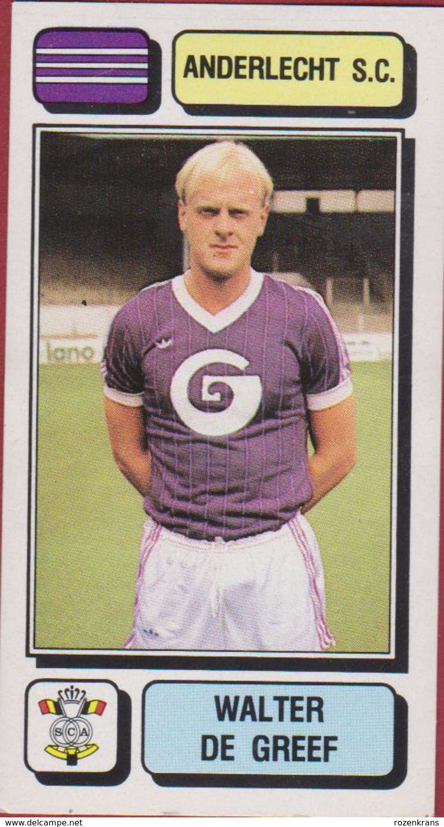 Panini Football Voetbal 83 1983 Sticker Autocollant Royal Sporting Club Anderlecht RSC RSCA Nr. 13 Walter De Greef - Sport