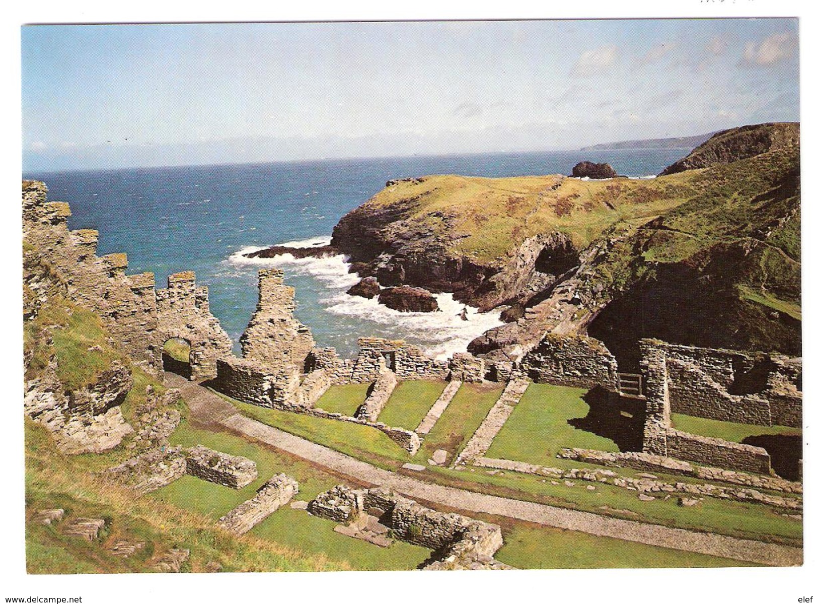 Tintagel Castle , Cornwall GB ; View North East Across Inner Ward, TB - Land's End