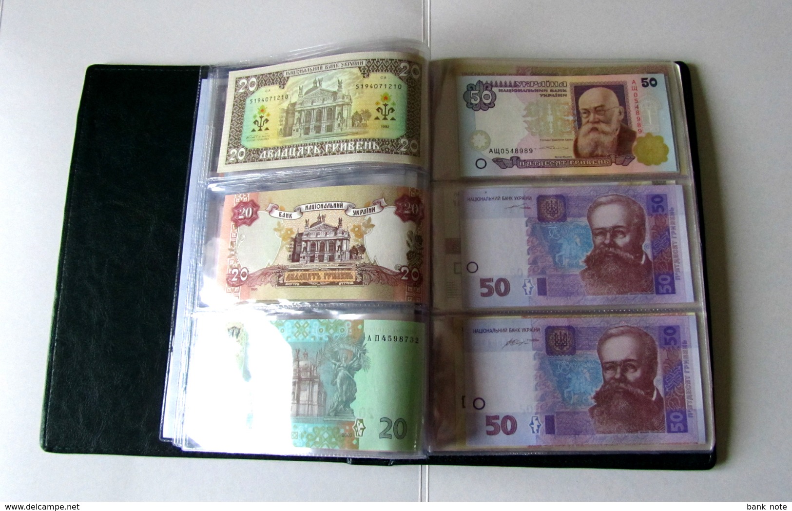 UKRAINE NATIONAL BANK SET 28 BANKNOTES IN ALBUM "20 YEARS OF CURRENCY REFORM" Unc