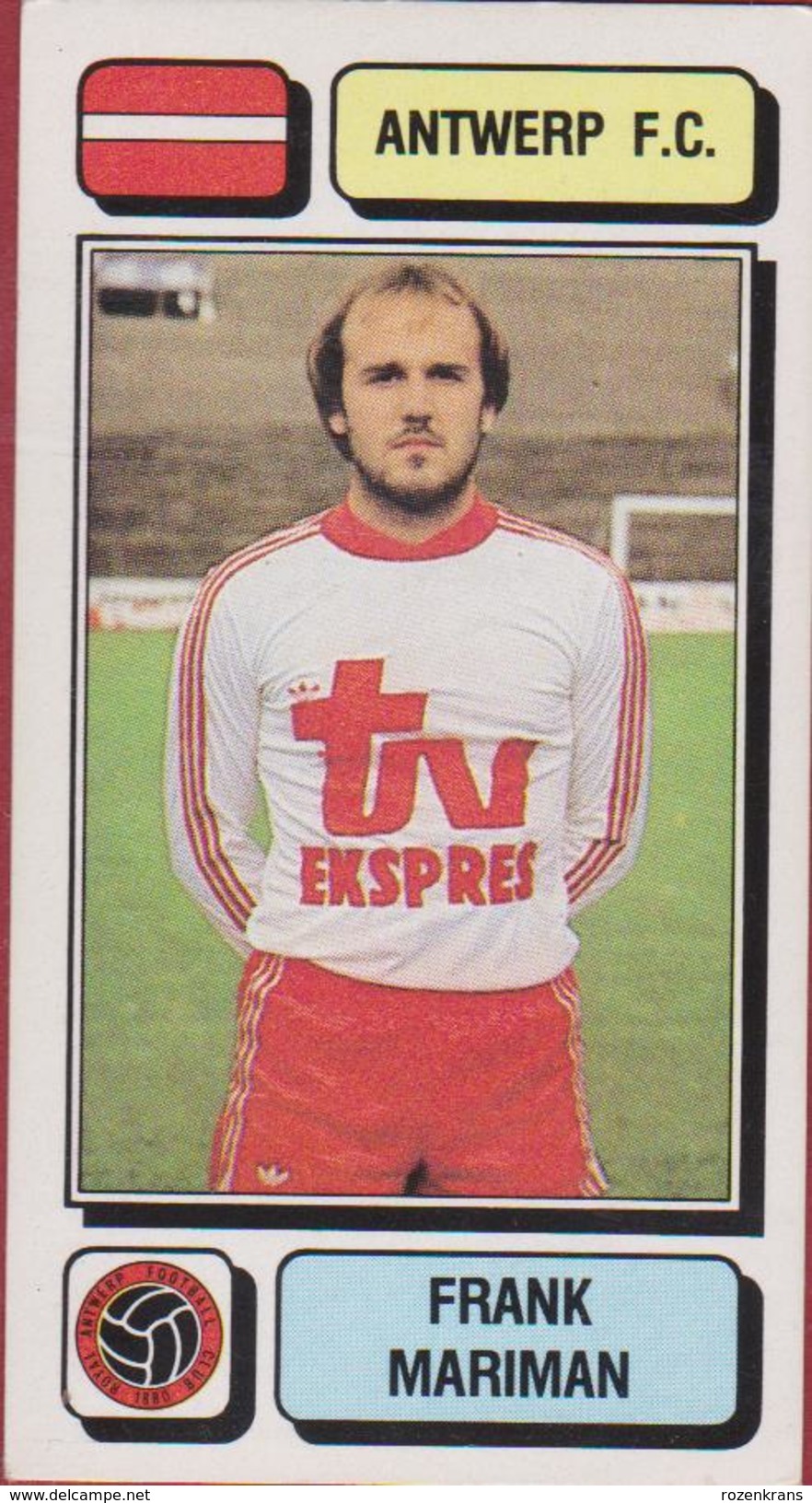 Panini Football Voetbal 83 1983 FC Royal Antwerp RAFC Club Sticker Autocollant Nr. 31 Frank Mariman - Sports