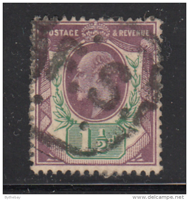 Great Britain Used #129 1 1/2p Edward VII Cancel: FS - Usati