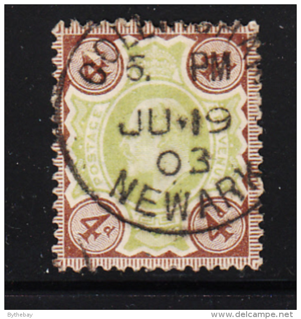 Great Britain Used #133 4p Edward VII Dated: JU 19 03 Newark - Gebraucht