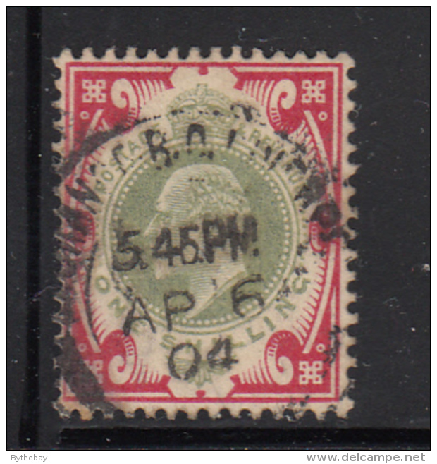 Great Britain Used #138 1sh Edward VII Dated: AP 6 04 - Gebruikt