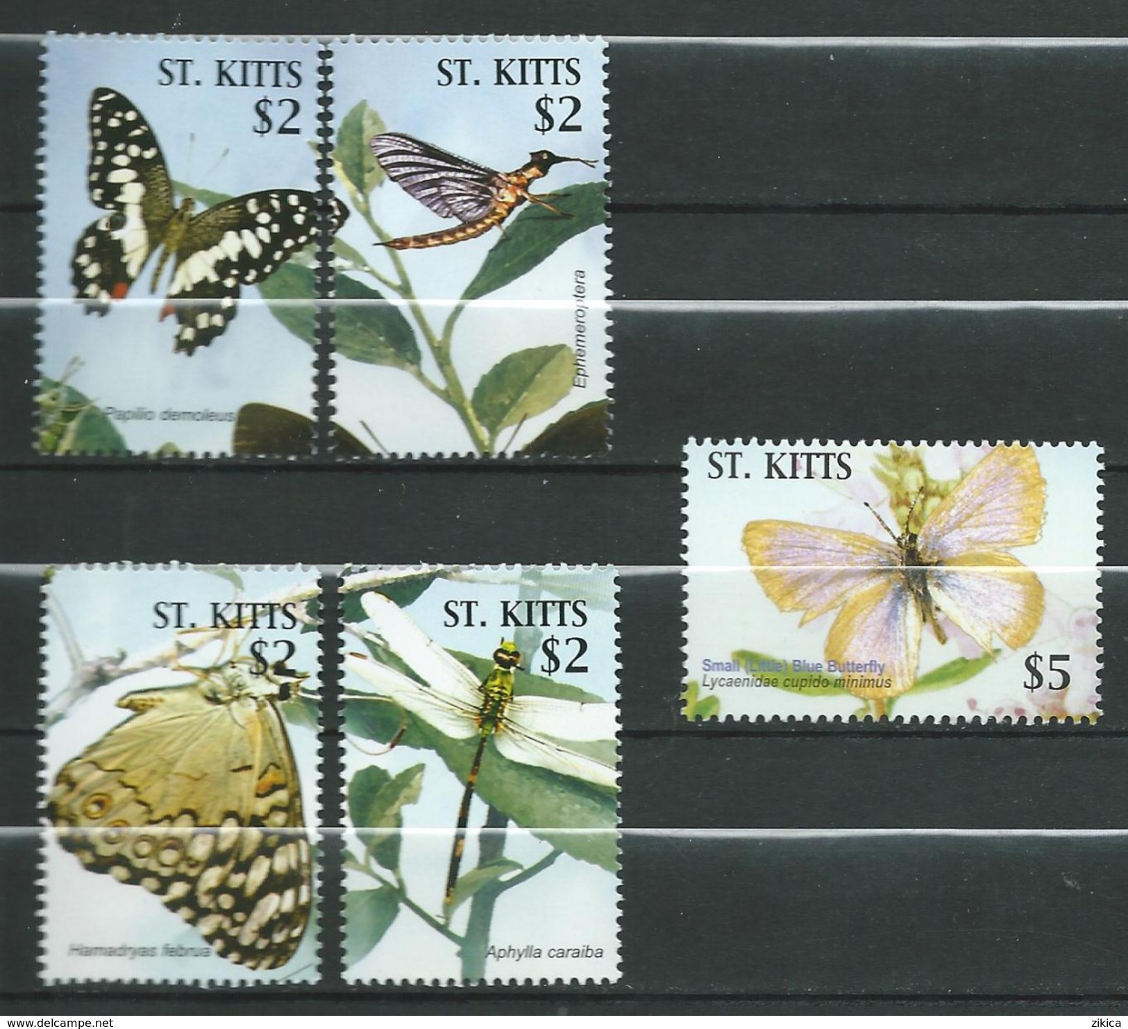 St. Kitts 2005 Butterflies.papillons.Block Stamps.MNH - St.Kitts-et-Nevis ( 1983-...)