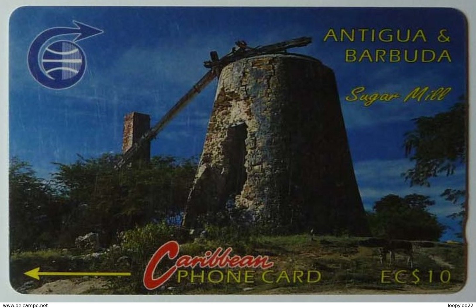 ANTIGUA & BARBUDA - GPT - $10 - 4CATA - Sugar Mill - ANT-4A - 1992 - Used - Antigua And Barbuda