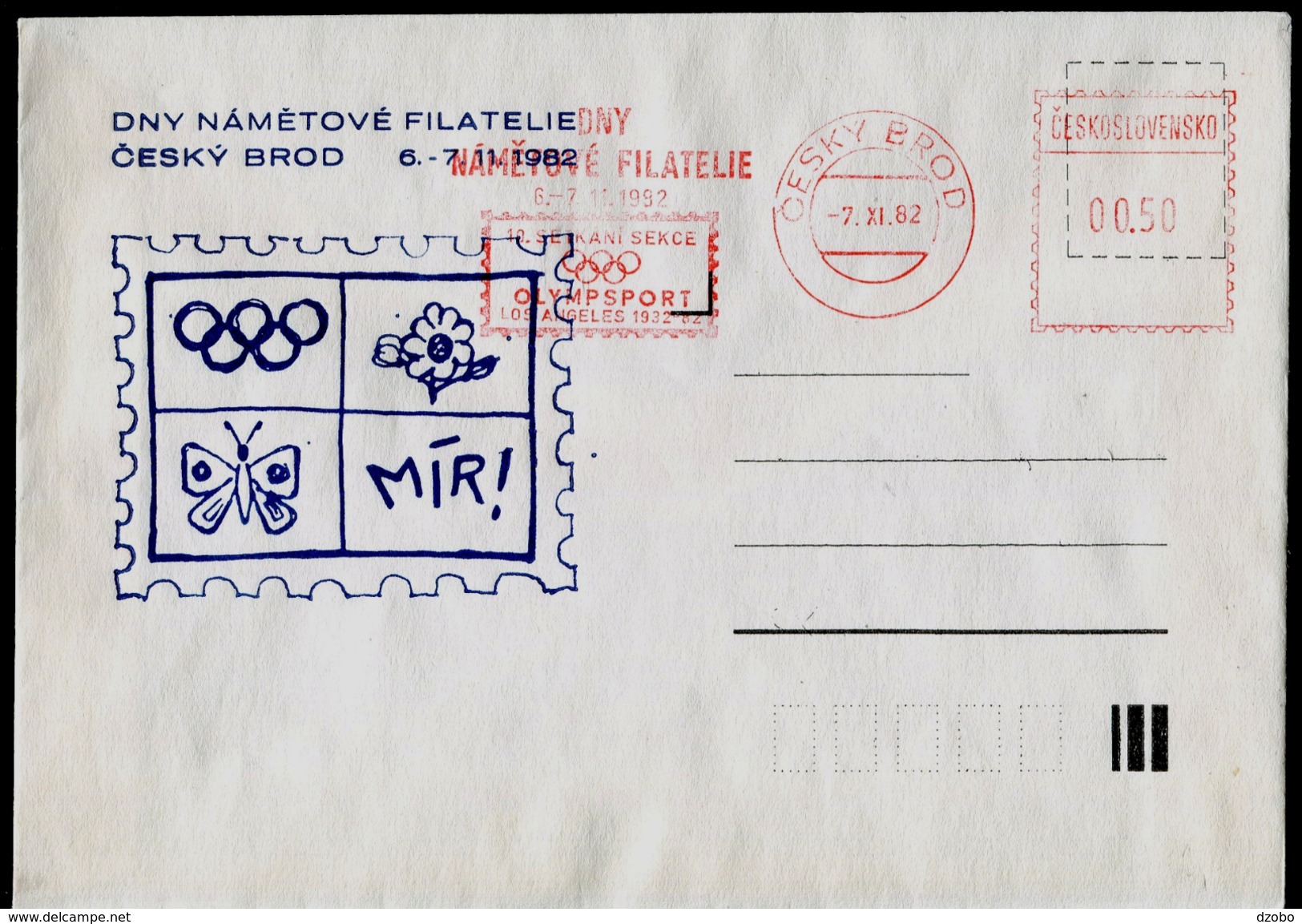731-CZECHOSLOVAKIA (&#x10C;SR) Brief-letter Olympia  Day Thematic Philately-Olymp Sports Section Of Los Angeles 1932-82 - Summer 1932: Los Angeles