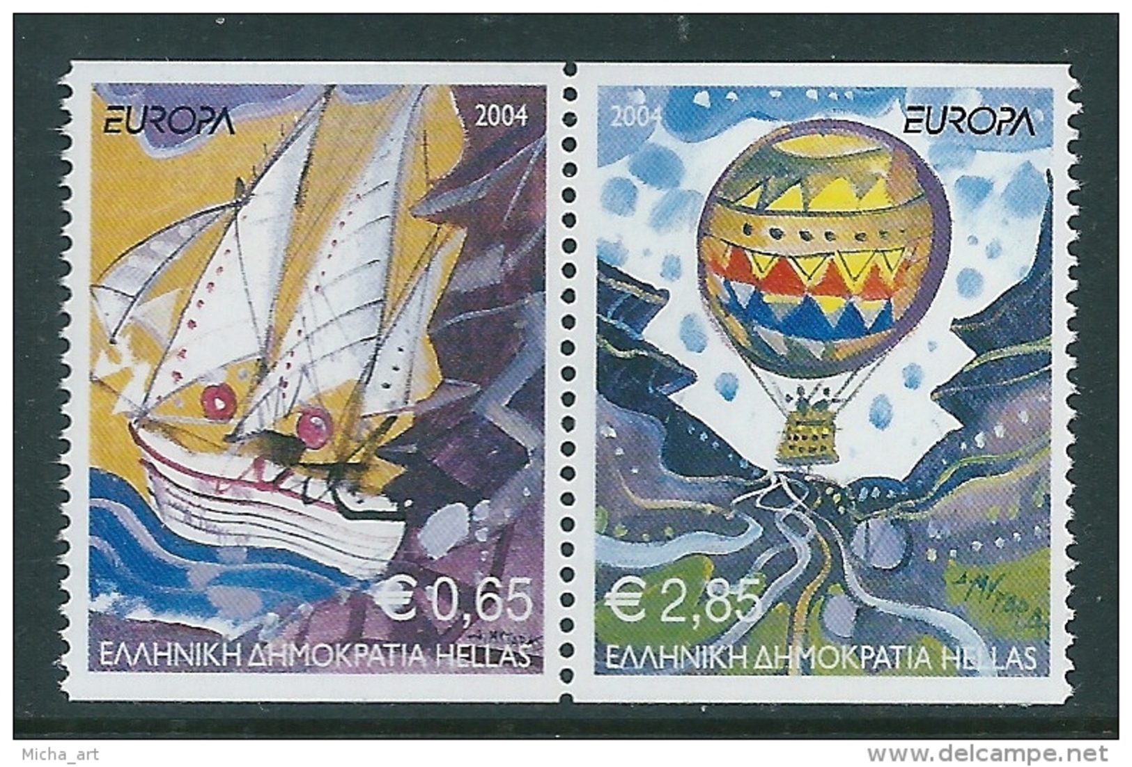 Greece 2004 Europa Cept 2-Side Perforated Set MNH - Neufs