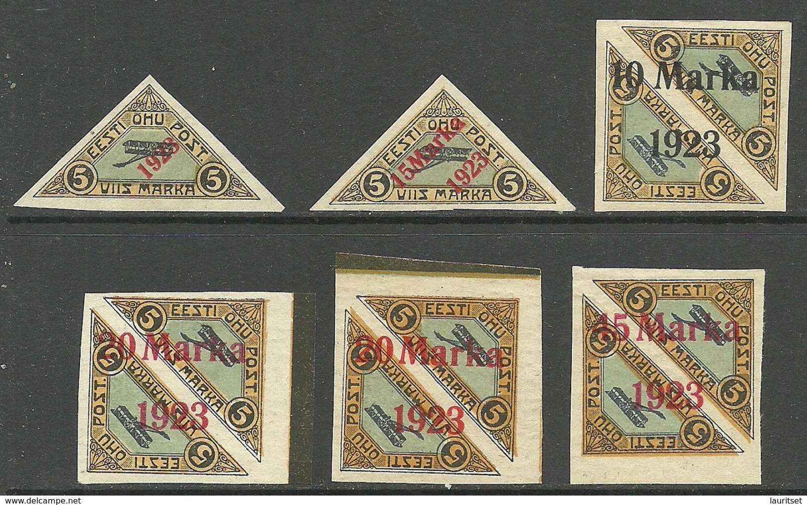 Estland Estonia 1923 Michel 41 - 45 * Mi 45 Is Expertized & Signed K. Kokk - Estonia