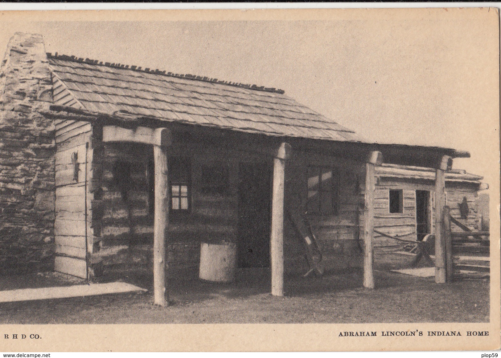 Cpa  2 Scans - Abraham Lincoln's Indiana Home Maison D'enfance D'abraham Lincoln President Américain Né En 1809 Kentuky - Autres & Non Classés