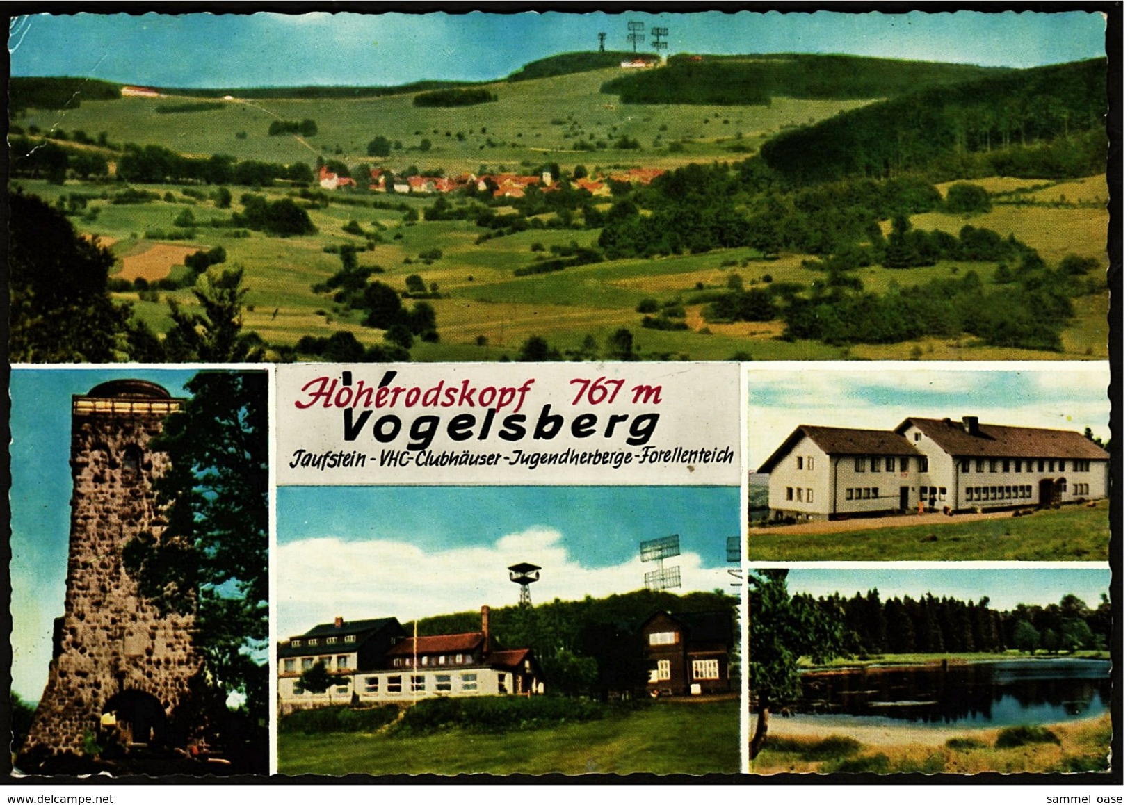 Hoherodskopf Vogelsberg  -  Taufstein - VHC-Clubhäuser - Jugendherberge - Ansichtskarte Ca. 1964   (6649) - Lauterbach