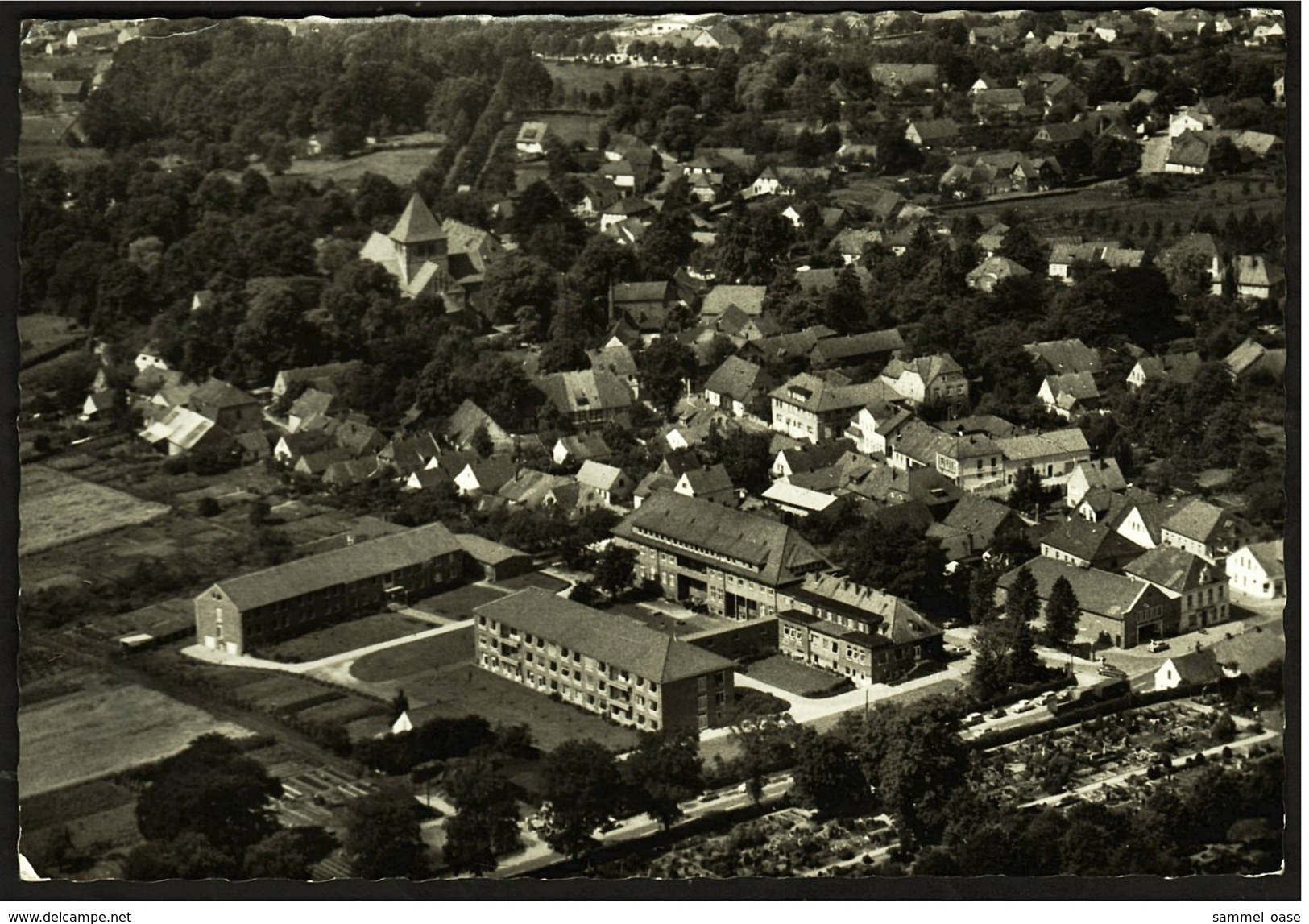 Bassum  -  Das Städt. Krankenhaus  -  Luftfoto  -  Ansichtskarte Ca. 1962    (6742) - Weyhe