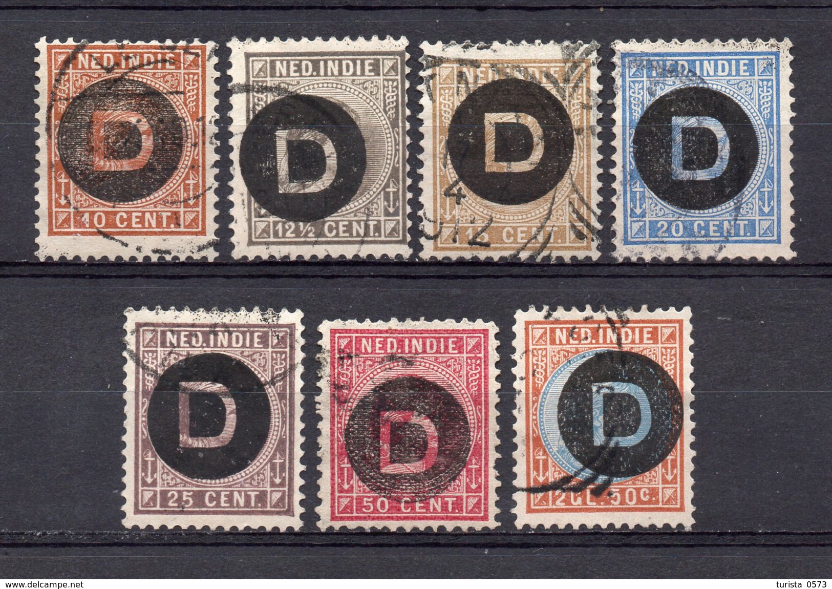 NETHERLANDS INDIES 1911 Service Stamps Overprinted Complete Set Used. - Niederländisch-Indien