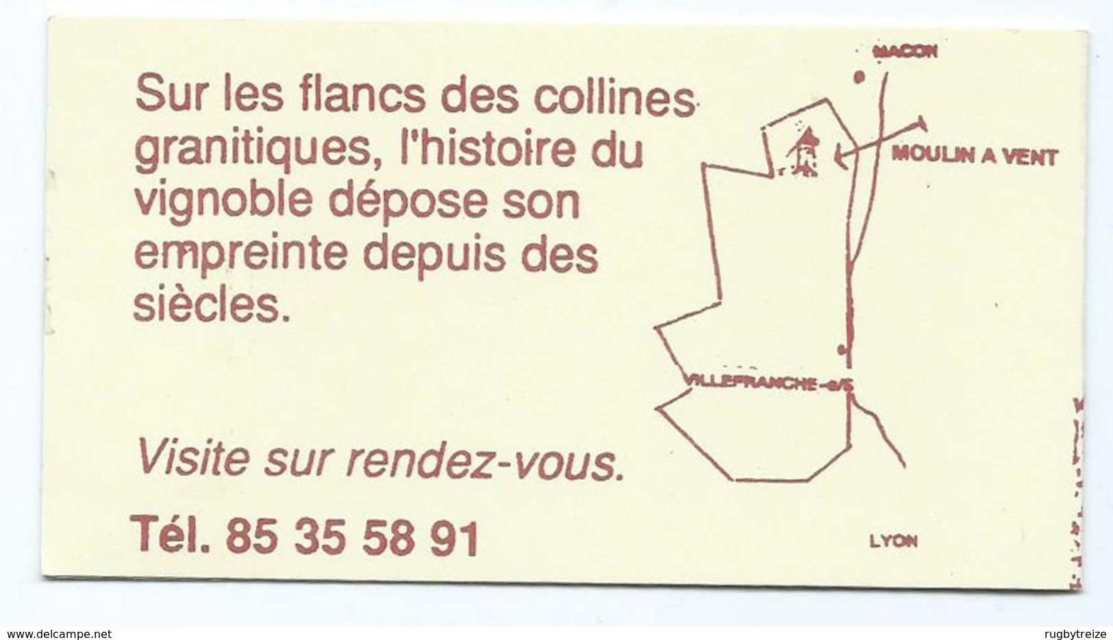 2599 - Carnet Privé Au Coeur Du Beaujolais Le Moulin à Vent Marianne Briat Flamme Romanèche Thorins 1992 - Andere & Zonder Classificatie