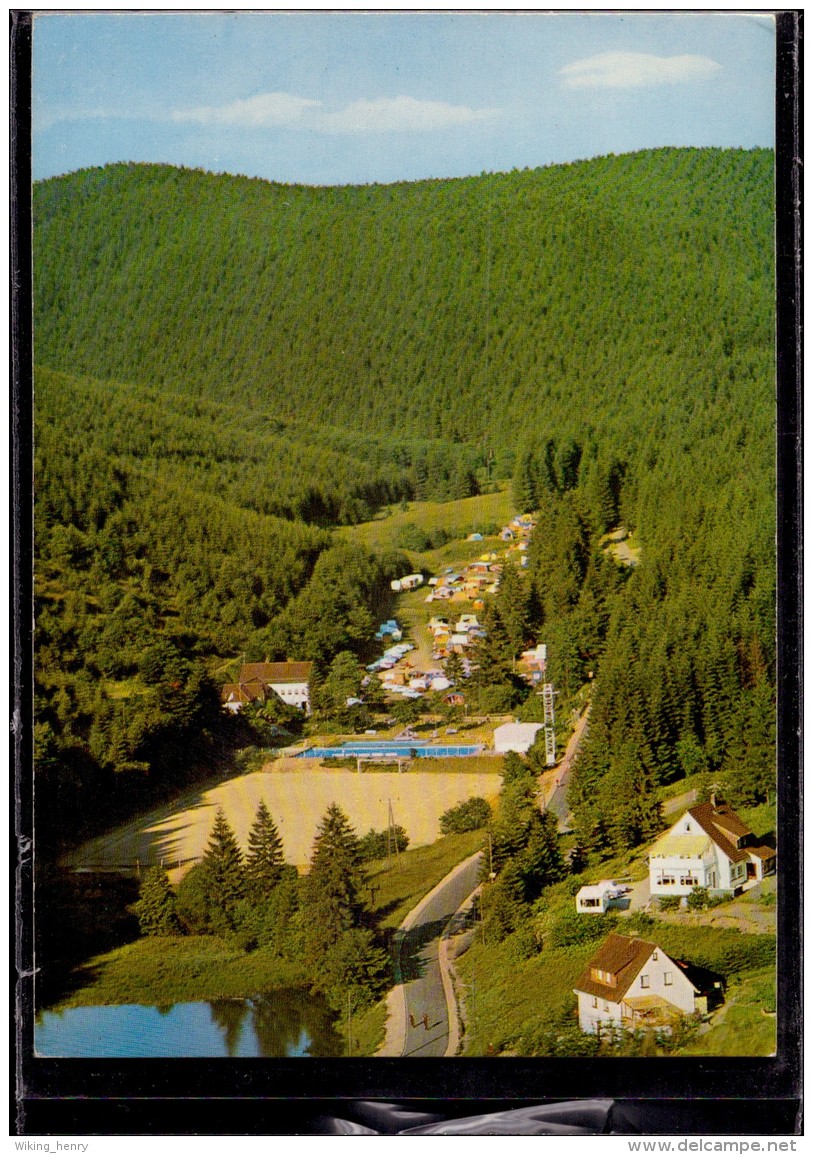 Osterode Lerbach - Aussicht Vom Marienblick Auf Mühlenteich Sportplatz Schwimmbad Und Campingplatz - Osterode