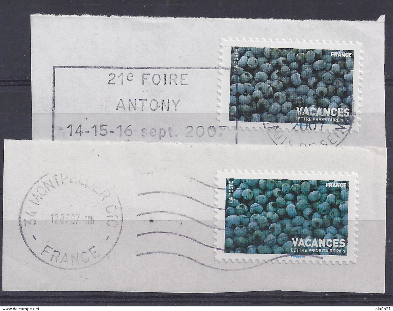 AUTOADHESIF N° 121 - VARIETE - COULEURS DIFFERENTES Sur Fragments - Used Stamps