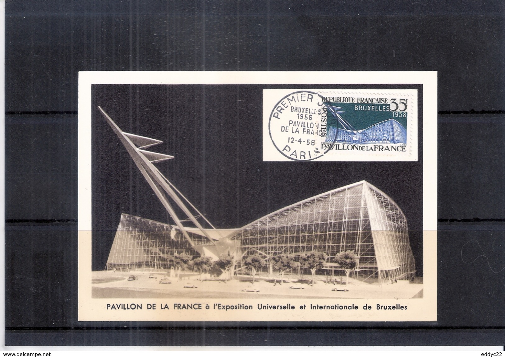 Expo 58 - Carte Maximum - Pavillon De La France (à Voir) - 1958 – Bruselas (Bélgica)