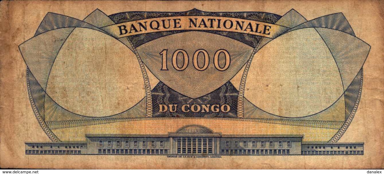 CONGO BANQUE NATIONALE 1000 FRANCS Du 15-12-1961  Pick 8 - República Democrática Del Congo & Zaire