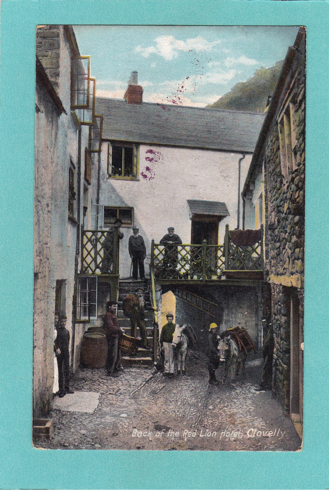 Old/Antique? Postcard Of Red Lion Hotel,Clovelly,Devon, England,Q60. - Clovelly