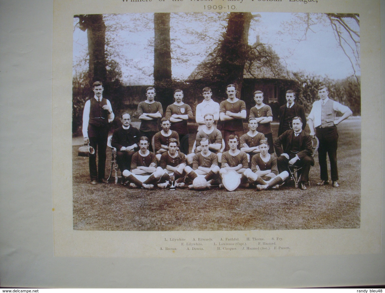 Photographie Encadrée Sous Verre - FOOTBALL  -  Vainqueurs MEON VALLEY League  -  48 X 37 Cms - PORTSMOUTH - - Sport