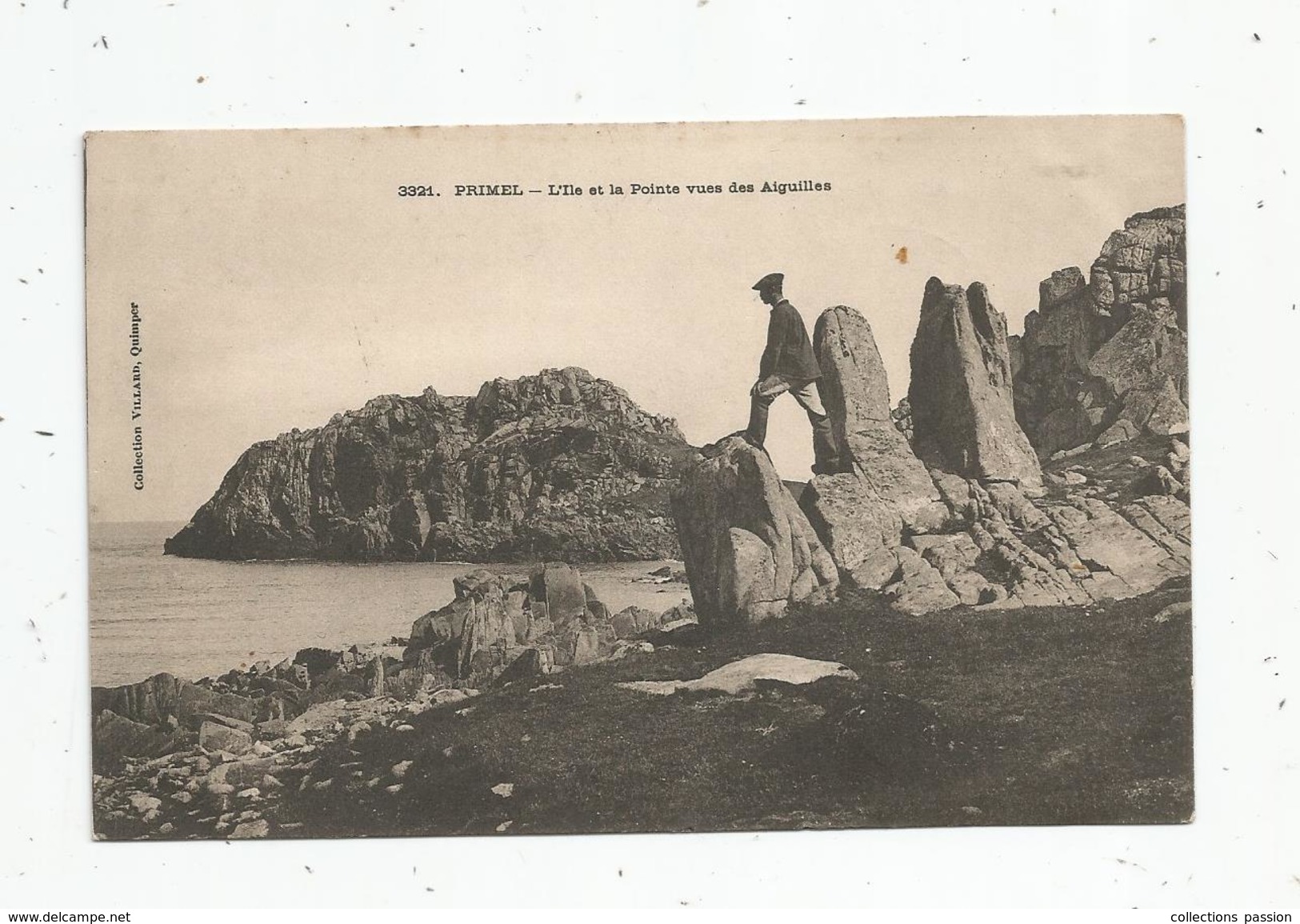 Cp , 29 , PRIMEL , L'île Et La Pointe Vues Des Aiguilles , Voyagée 1904 - Primel