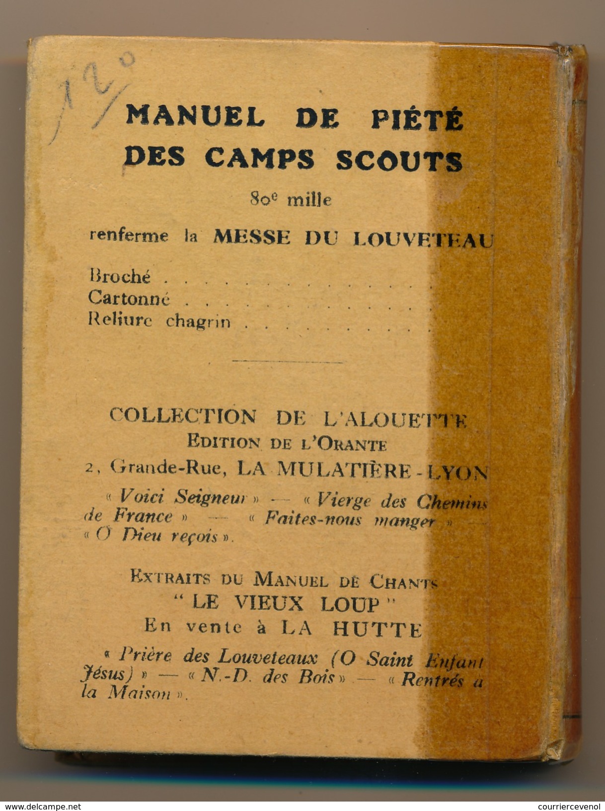 SCOUTISME - Manuel De Piété Des Camps Scouts (Scouts De France) -  Editions Publiroc Marseille - 1947 - Scoutisme