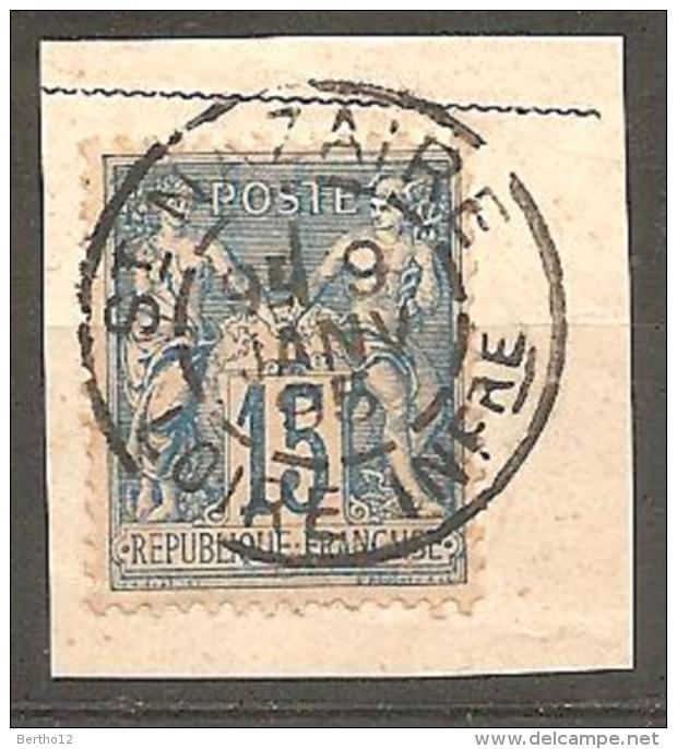 Sage N°101.Type II Ob.(CAD) Sur Fragment  Belle Oblitération - 1876-1898 Sage (Type II)