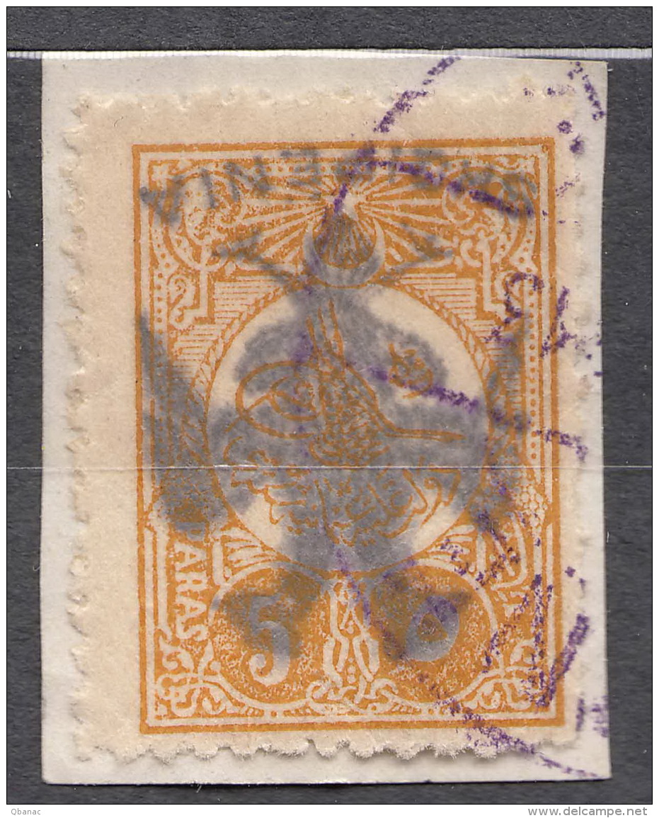 Albania 1913 Mi#4 Used On Piece , Error - Inverted Overprint - Albania