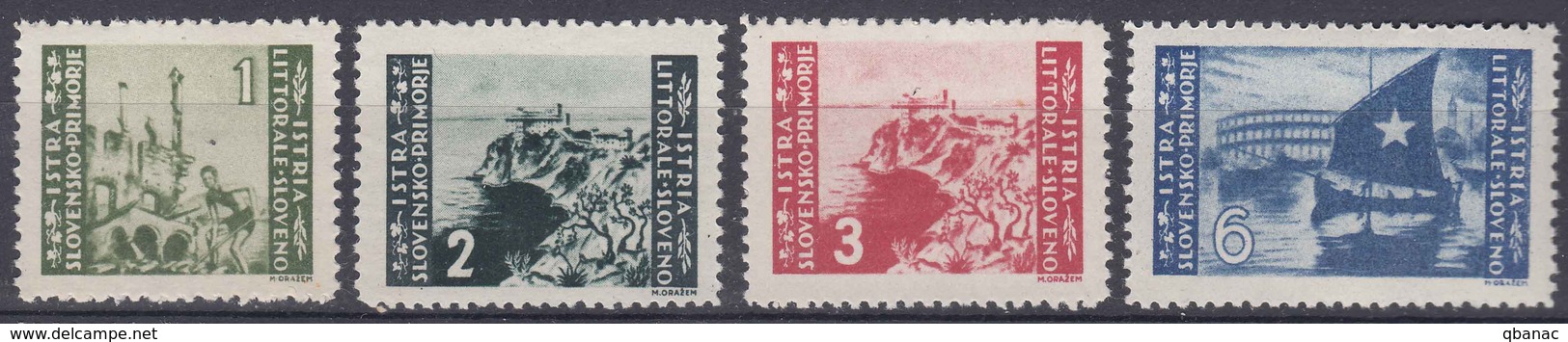 Istria Litorale Yugoslavia Occupation, 1946 Sassone#63-66 Complete Set, Mint Never Hinged - Yugoslavian Occ.: Istria