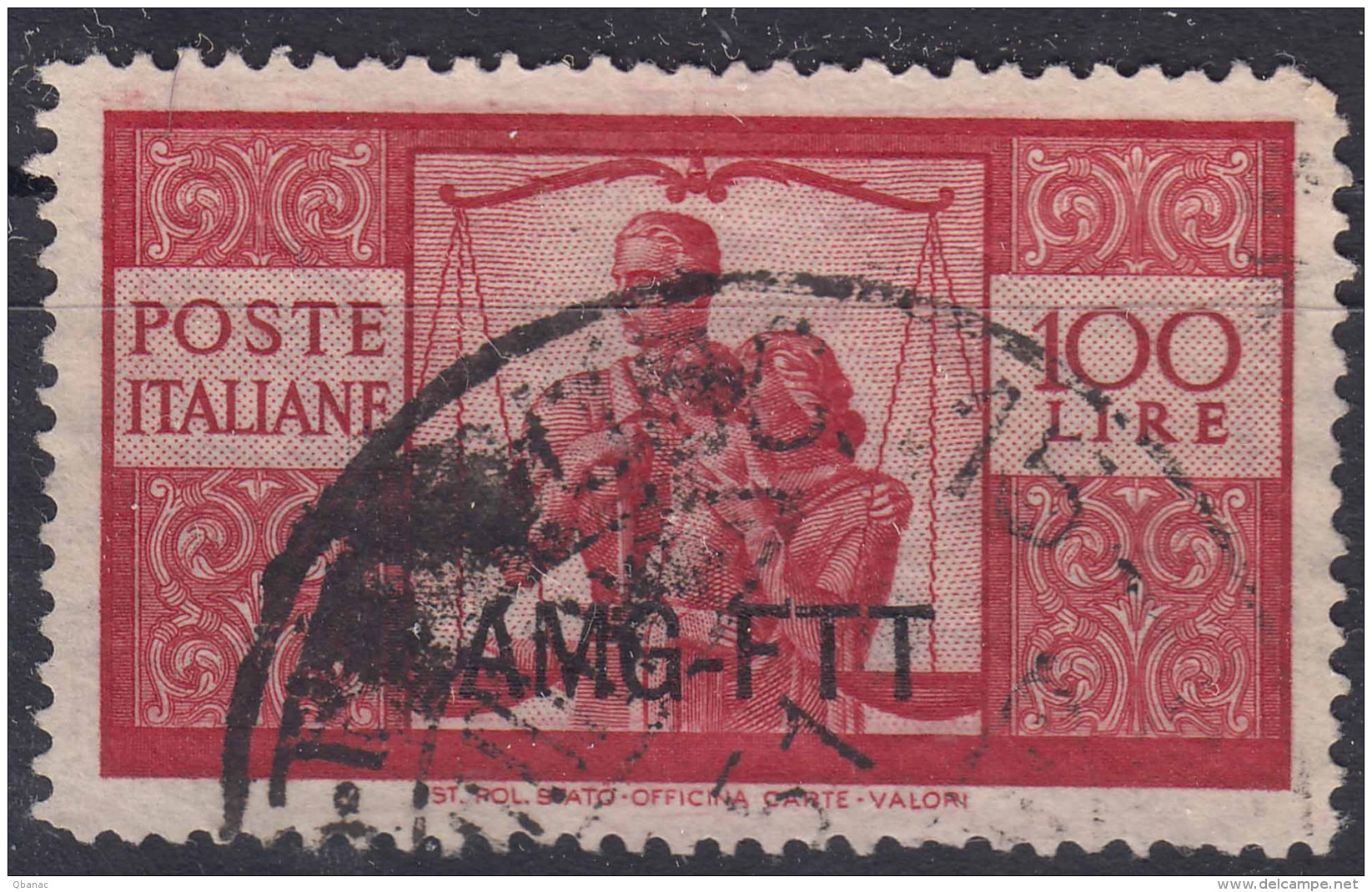 Italy Trieste Zone A AMG-FTT 1949 Sassone#67 Used - Afgestempeld