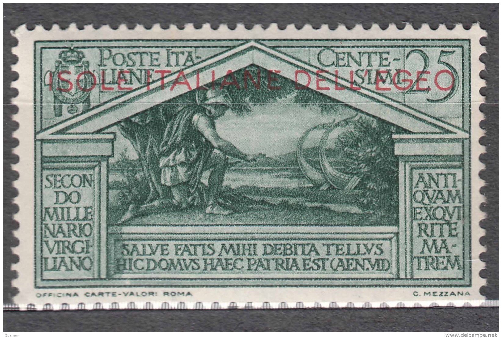 Italy Colonies Aegean Issues, Egeo, 1930 Sassone#23 Mi#45 Mint Hinged - Aegean