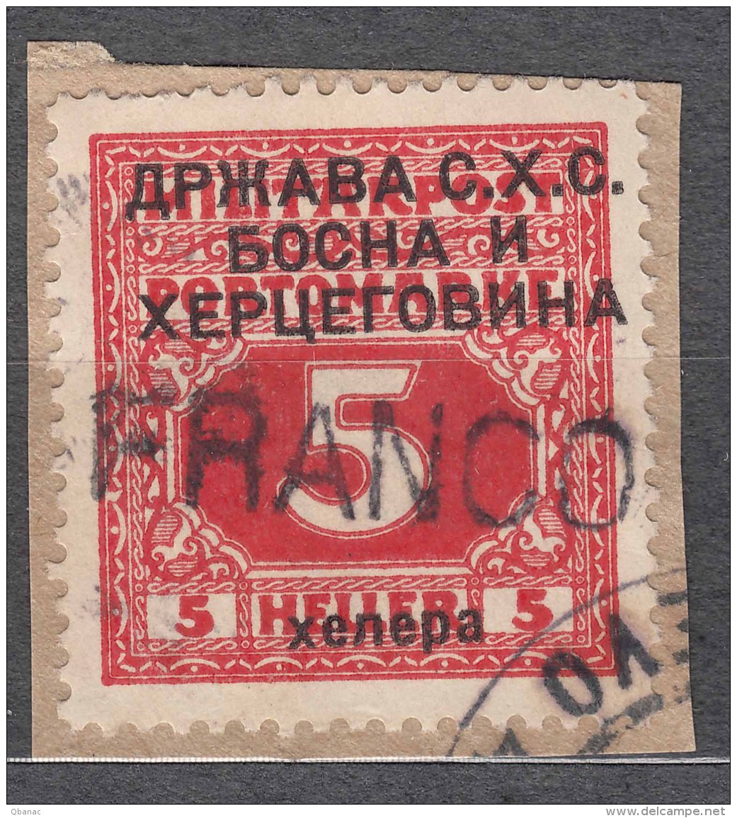 Yugoslavia, Kingdom SHS, Issues For Bosnia 1918 Porto Stamp With "Franco" Overprint - Usati