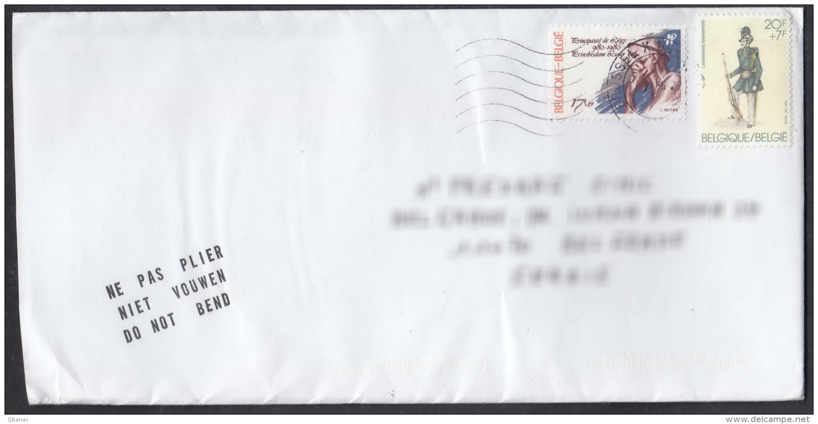 Belgium Modern Cover To Serbia - Storia Postale