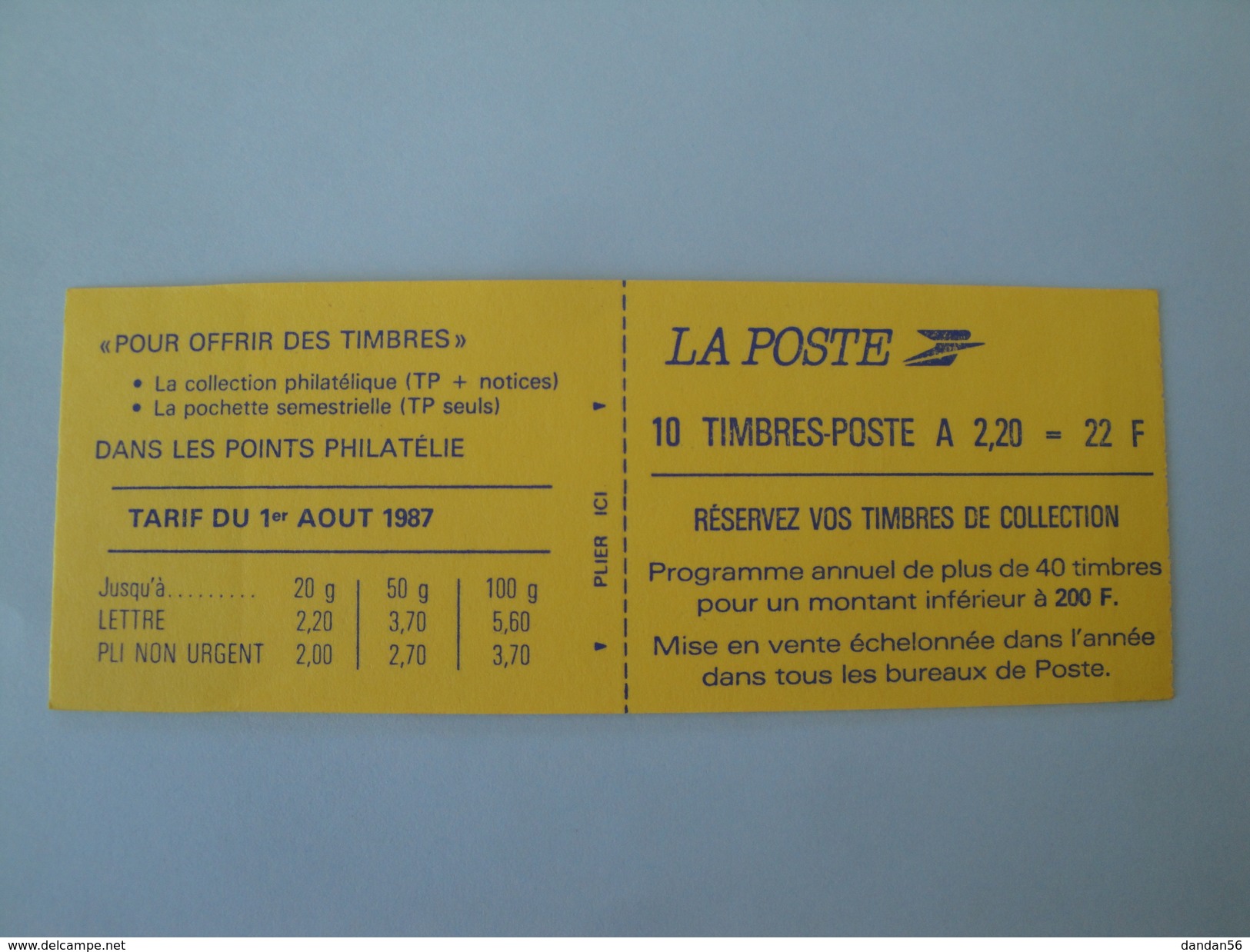 France  Yvert Carnet 2427 C2 B ** Cote 130 &euro;  Liberté Delacroix  2.20 F Rouge - Autres & Non Classés