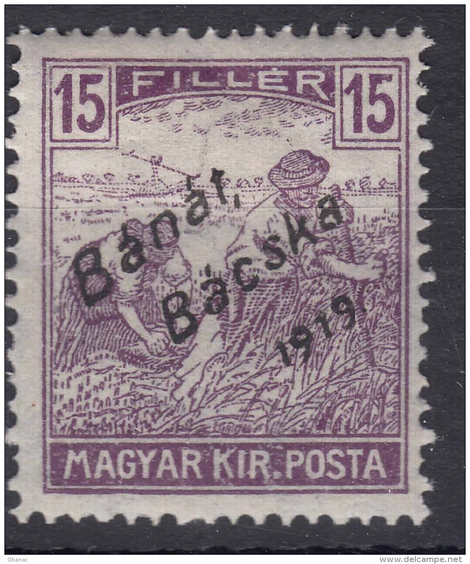 Hungary Banat Bacska 1919 Mi#10 Mint Hinged - Banat-Bacska