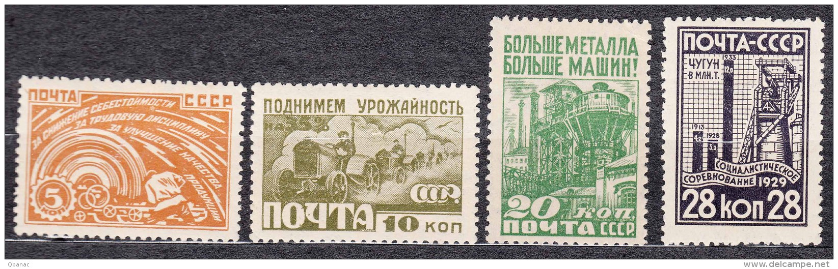 Russia USSR 1929 Mi#379-382 Mint Never Hinged - Nuovi