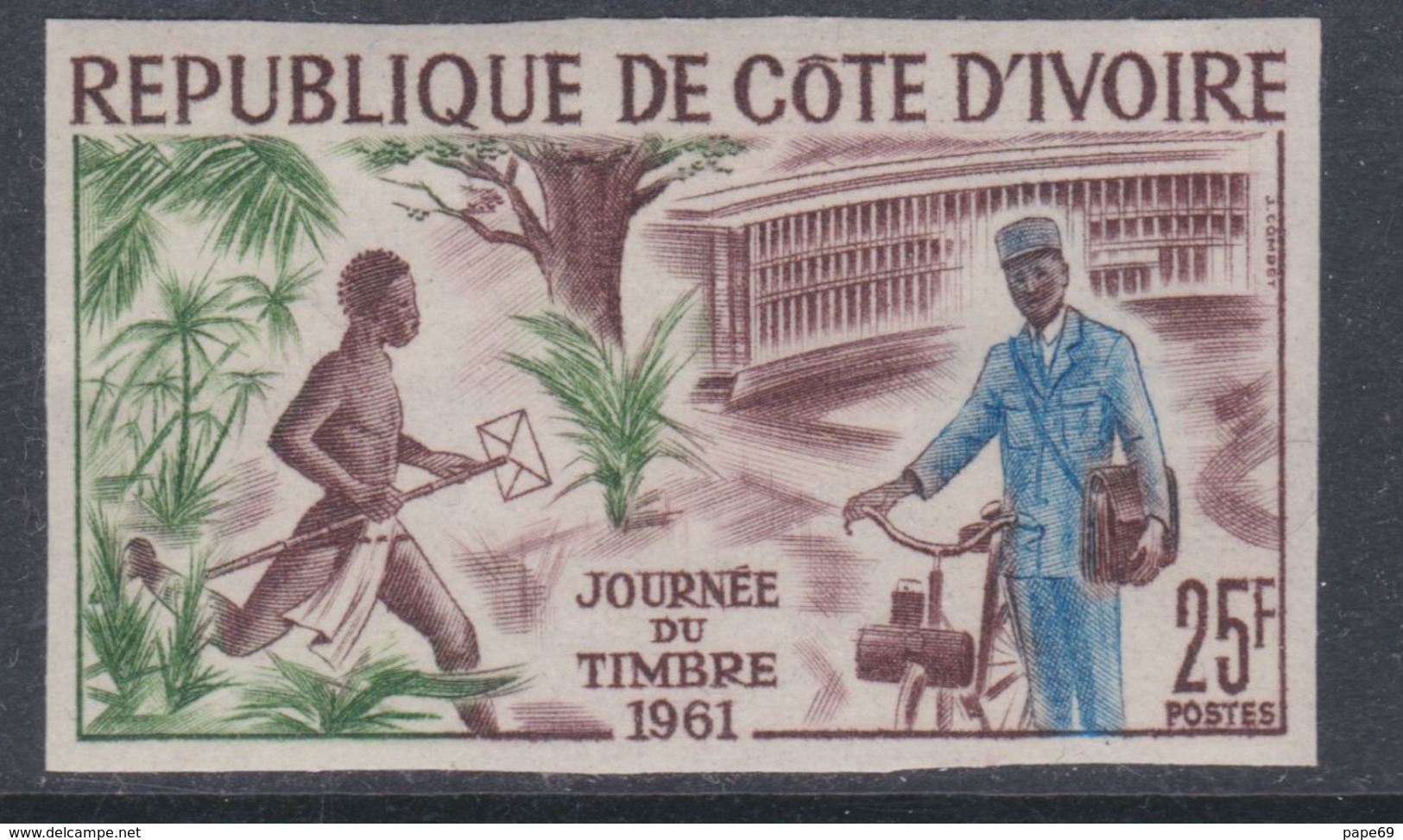 Cote D'Ivoire N° 199 Nd XX : Journée Du Timbre, Non Dentelé, Sans Charnière, TB_ - Côte D'Ivoire (1960-...)