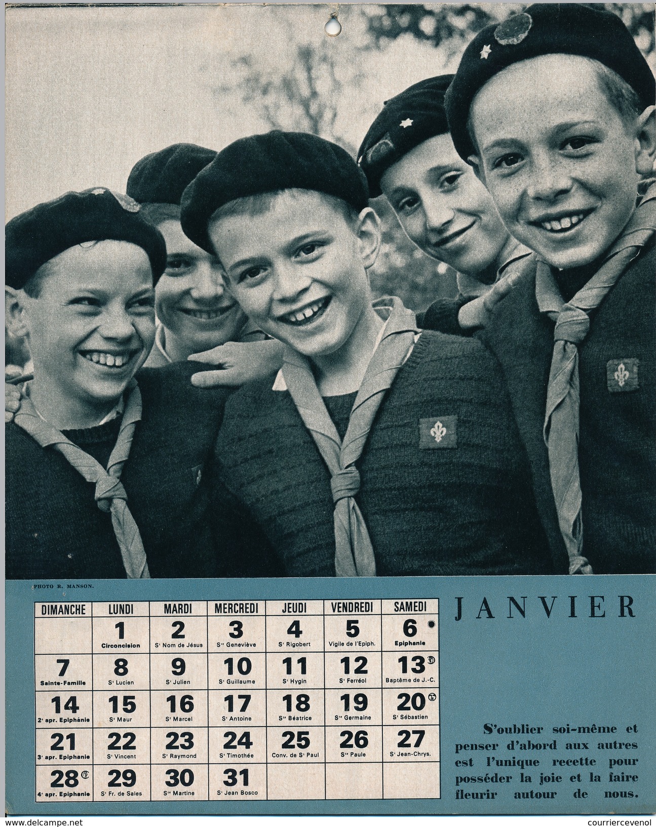 SCOUTISME - Calendrier 1962 Des Scouts De France - Scoutisme